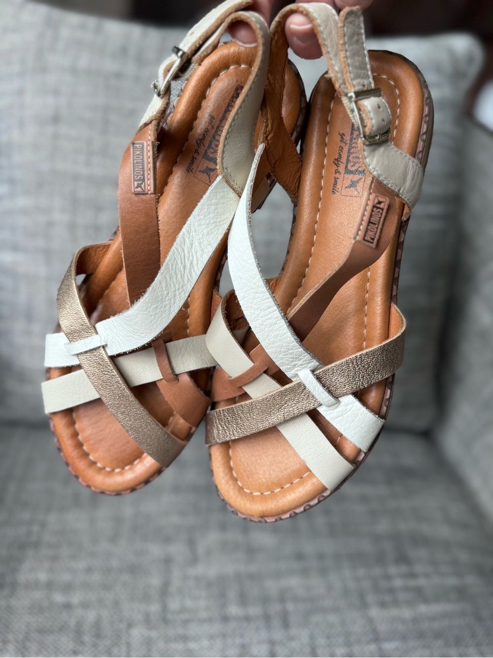 Pikolinos Women’s Leather Strappy Sandals EU 38 Romantic Beach Boho